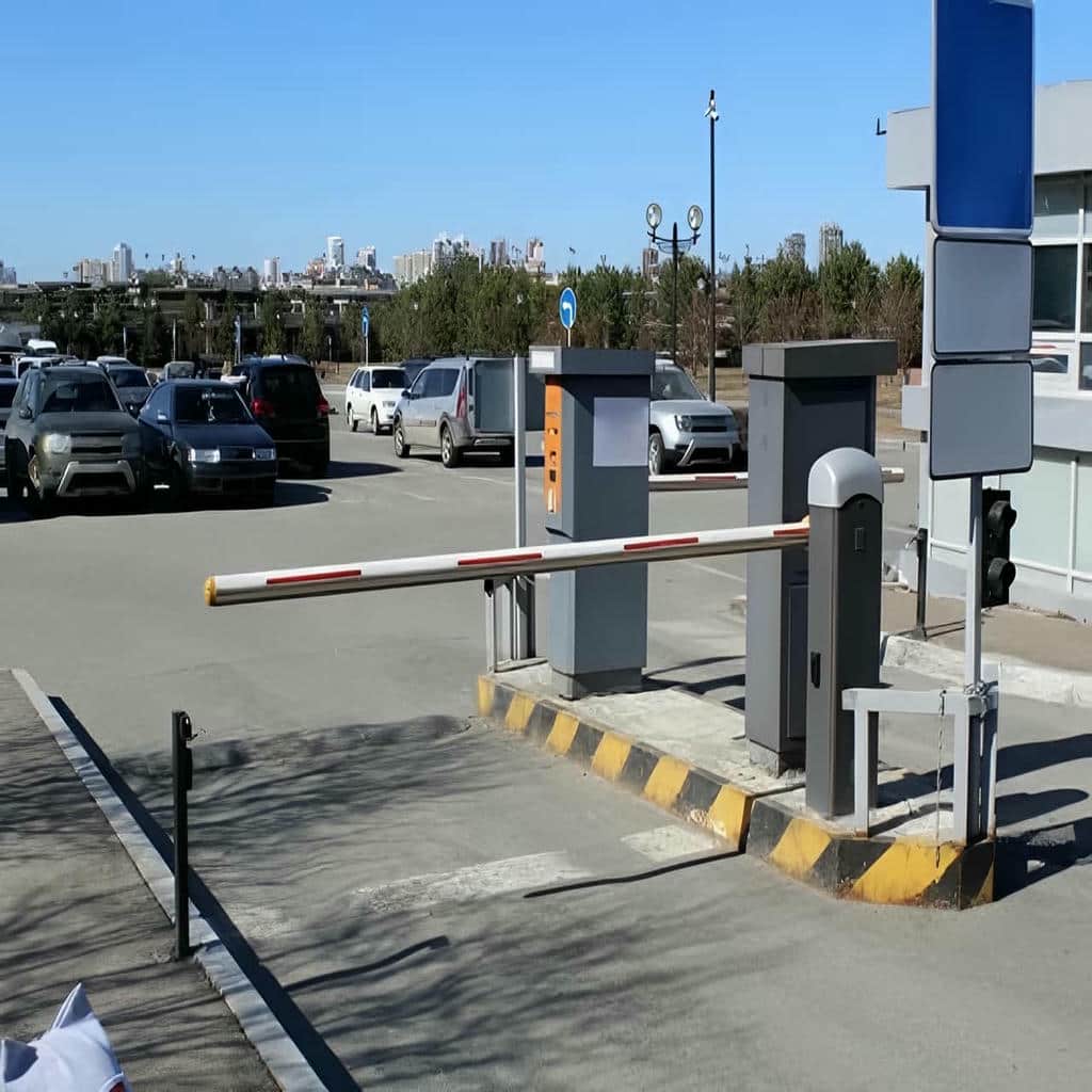 راهبند فروشگاهی پارکینگ طبقاتی با بوم LED دار