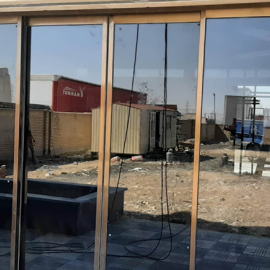 نصب درب اتوماتیک شیشه ای لوکس هتلینگ تلسکوپی