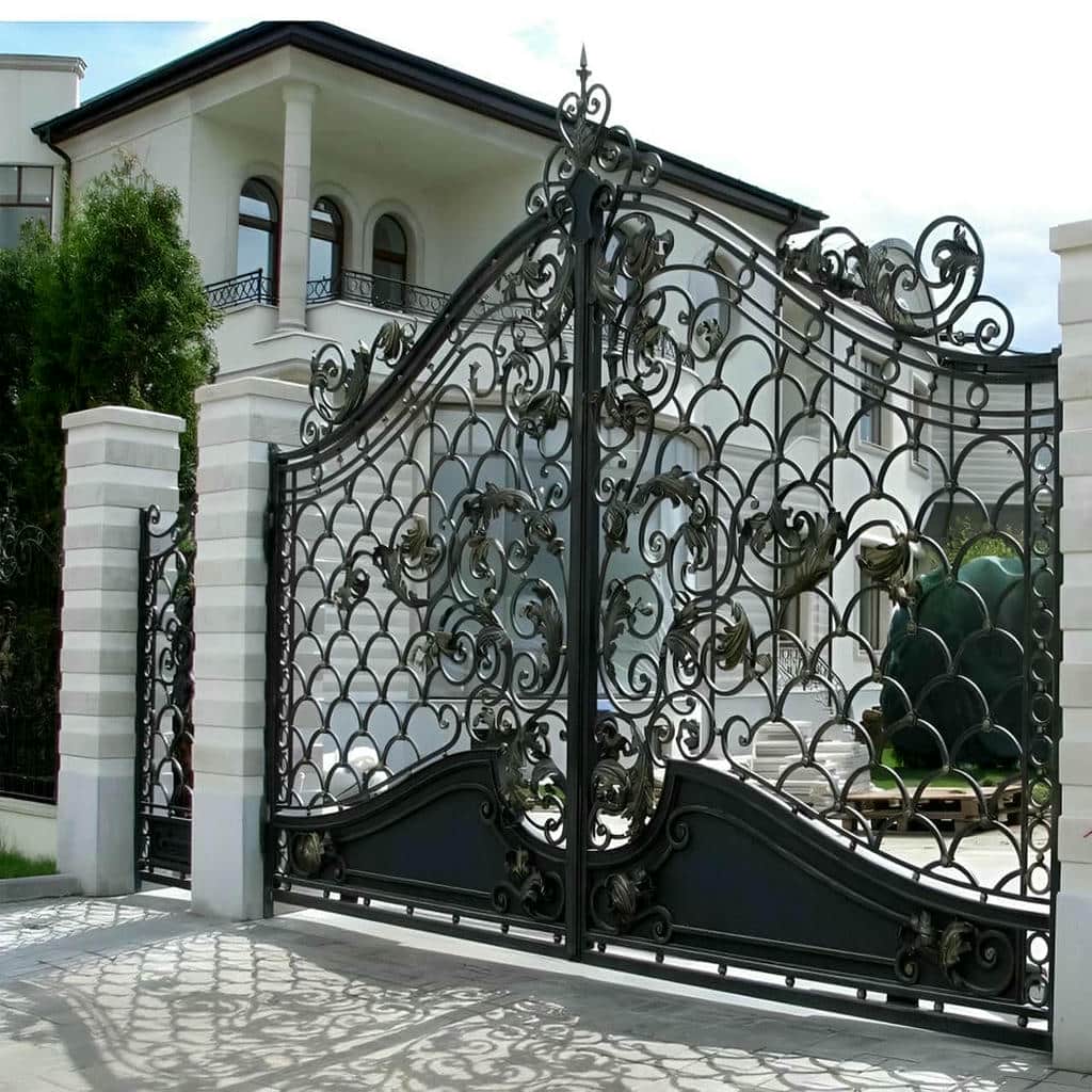 اجرای درب باغ فلزی لولایی حصاری