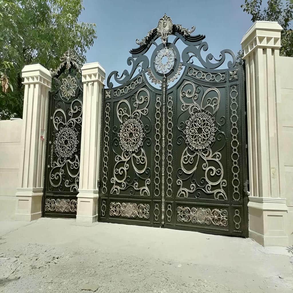 فروش درب باغ فلزی لولایی تمامورق