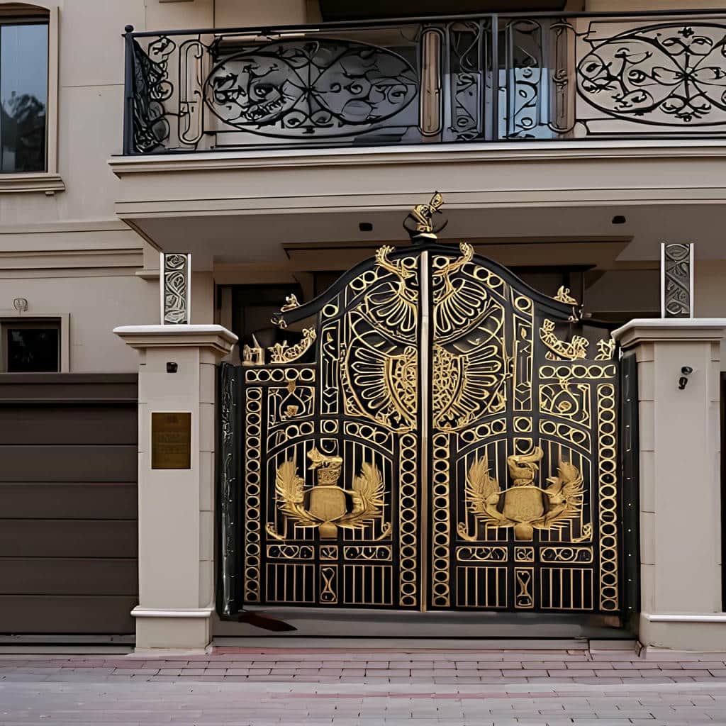 نصب درب فلزی حیاط حصاری عمودی یک‌لنگه
