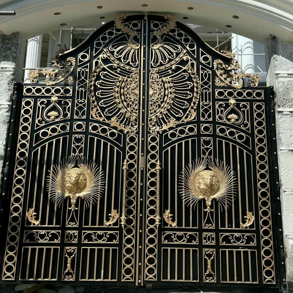 سفارش درب فلزی حیاط حصاری عمودی دولنگه