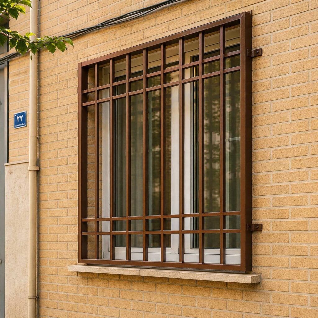 نصب حفاظ پنجره پروفیلی قوطی آهنی روی زیرکار مناسب