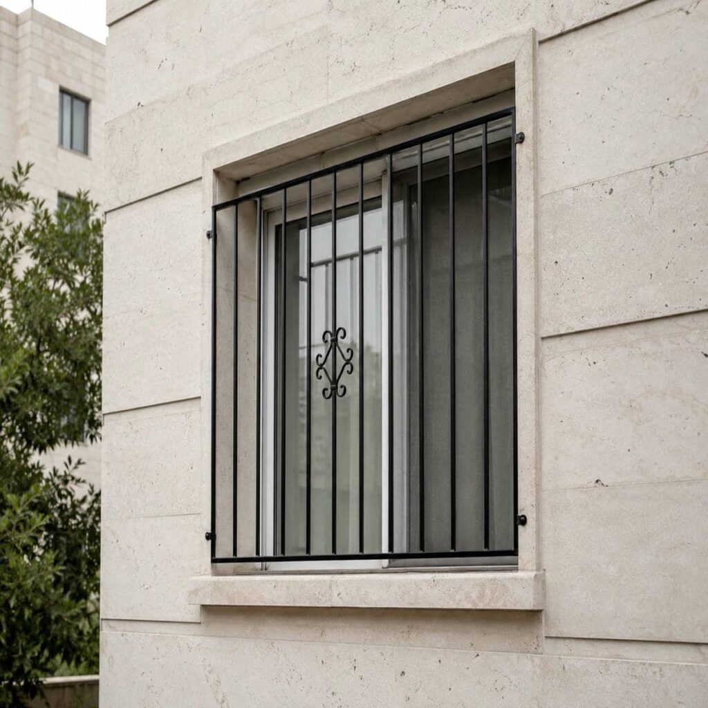 تولید حفاظ پنجره شیک قاب دار مدل هندسی