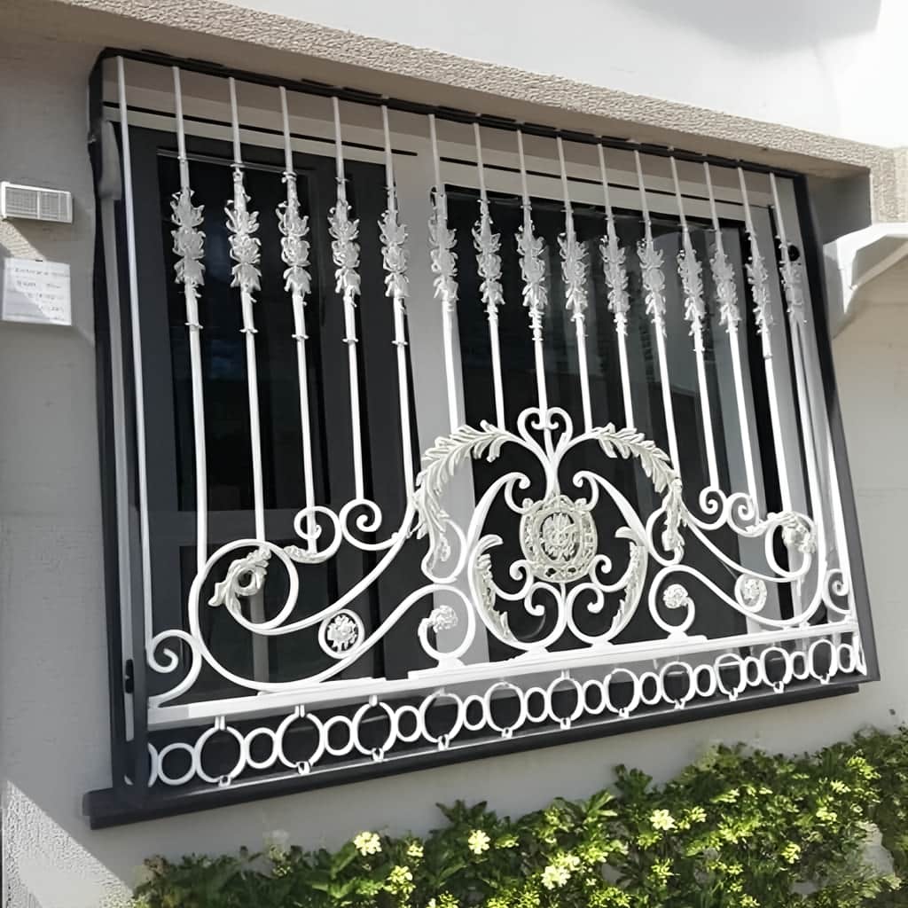 حفاظ آهنی پنجره با پوشش رنگ