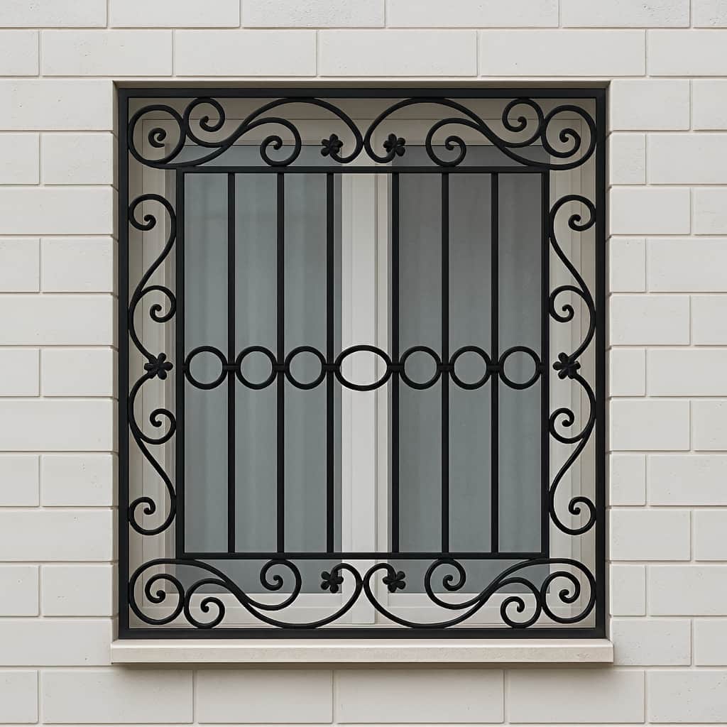 گارد پنجره فرفورژه با طراحی کلاسیک