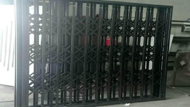 حفاظ آکاردئونی فلزی ورودی ساختمان