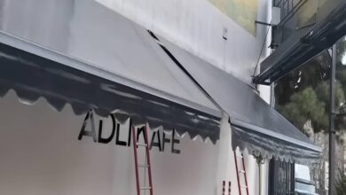 سایبان پارکینگ با پوشش روشن مقاوم گرما