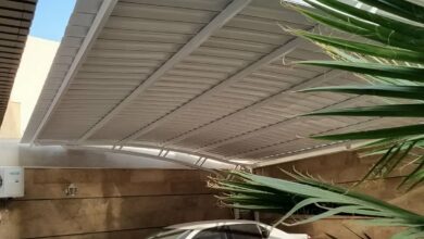 سقف متحرک پارچه ای نمای کلاسیک