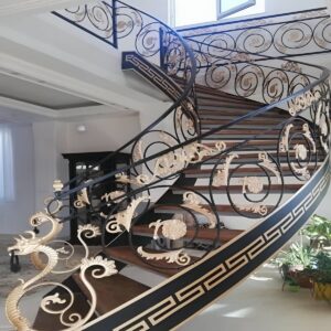 نرده پله کلاسیک فرفورژه