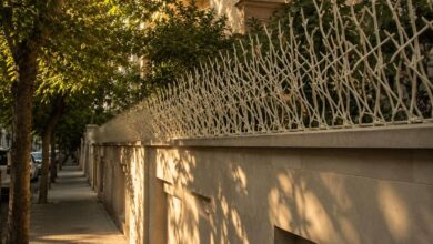 نرده دیوار حیاط فلزی سفارشی
