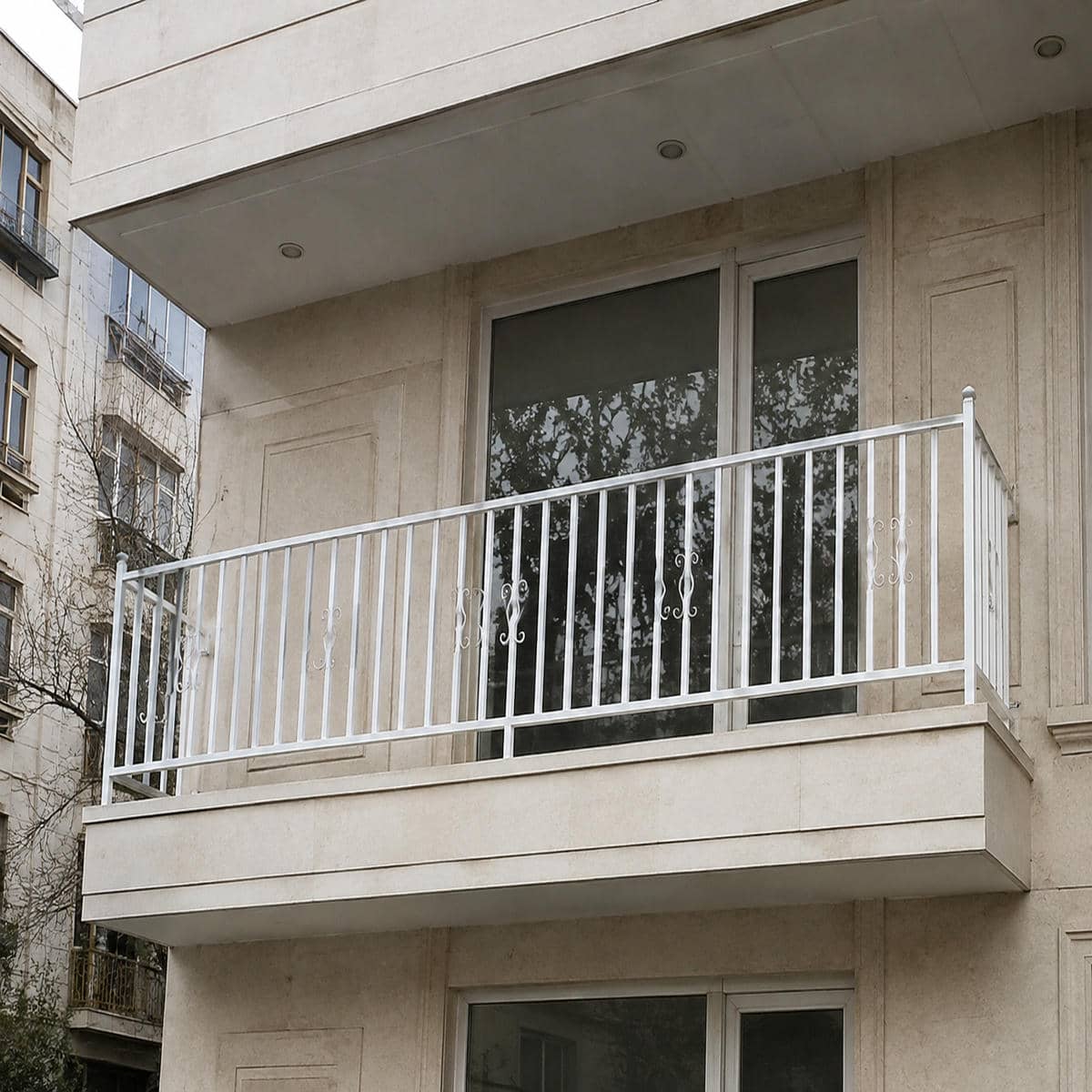 نرده بالکن آپارتمان فلزی مدرن