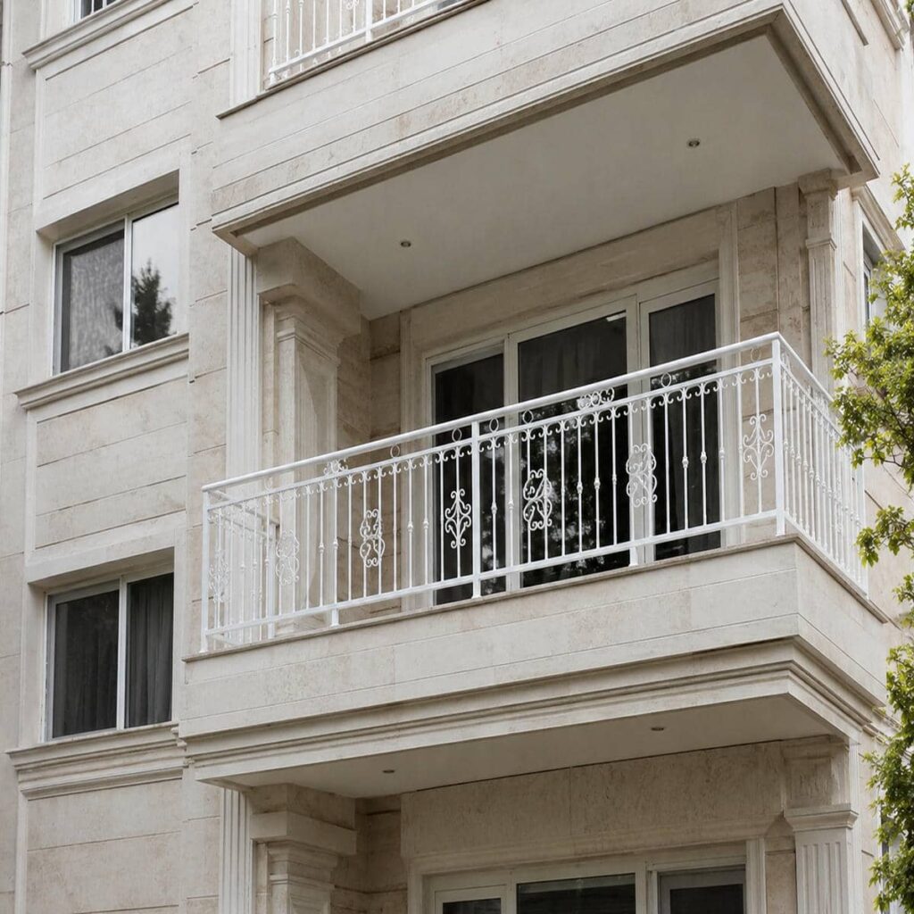 حفاظ پله با هندریل مقاوم و سطح یکدست