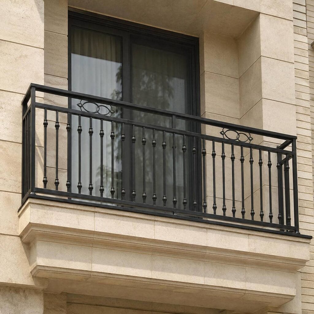 نرده کلاسیک بالکن با ساختار بادوام